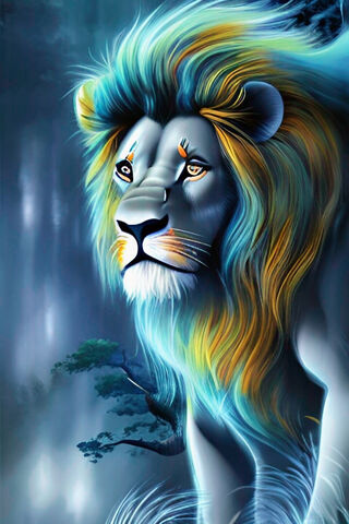 Majestic Lion in a Drea..