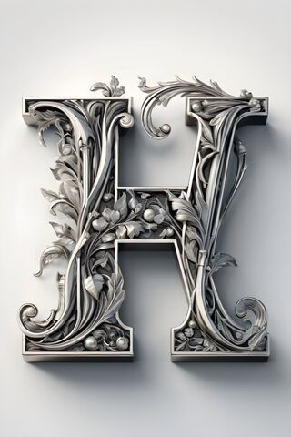 Elegant Floral Letter H 🌿✨