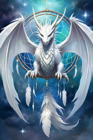 Lucky White Dream Dragon