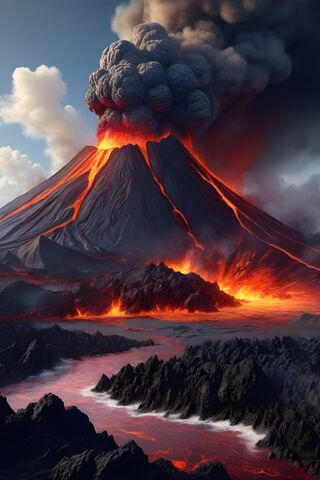 Lava Flowing