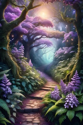 Lila Forest Path