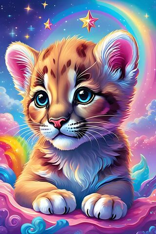 Adorable Cosmic Cub 🌈✨
