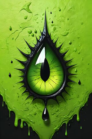 Lime Green and Black Va..