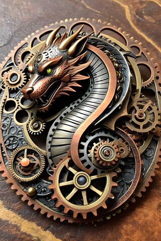 Steampunk Dragon Emblem 🐉⚙️