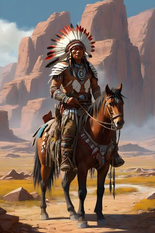 Majestic Warrior of the Plains 🏇✨