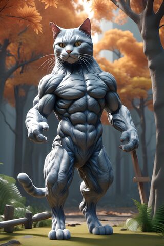 Mighty Feline Warrior 🐱💪