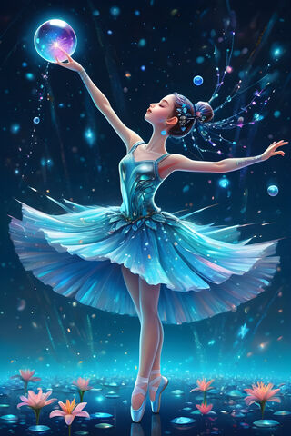 Lily Turquoise Blue Ballerina
