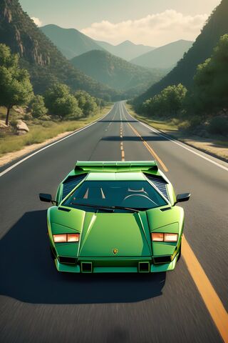 Lamborghini Countach Verte Pomme