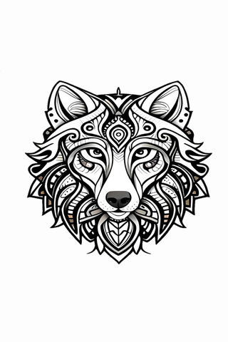 Majestic Wolf Mandala 🐺✨