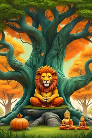Lion Meditating