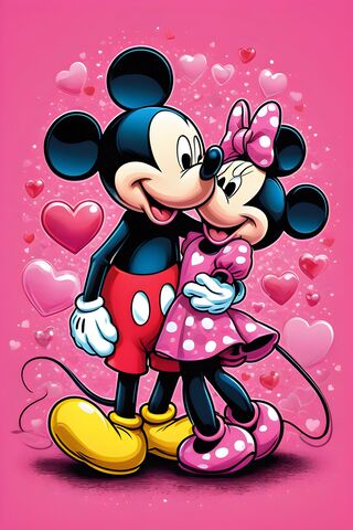 Mickey Mouse and Winnie The Pooh