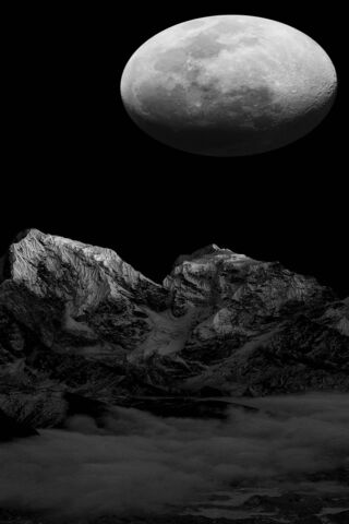 Mystical Moonlit Mounta..
