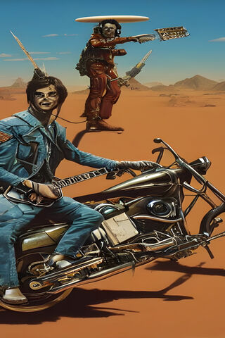 Riders of the Cosmic Desert' 🏍️🌌