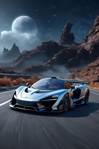 Mclaren Senna On The Moom