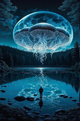 Mystical Jellyfish Moon..