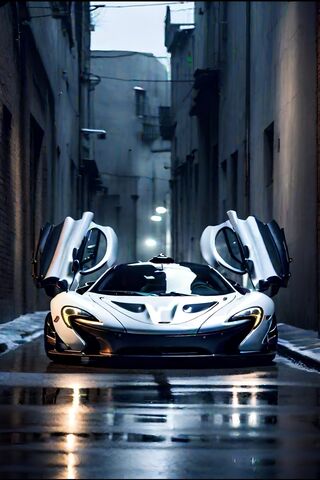 Sleek Power: The McLaren P1 in the Alleyway 🚗✨