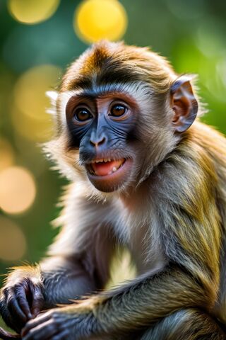 Cheerful Monkey Portrait 🐒✨