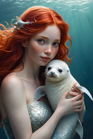 Mermaid and Seal Pup