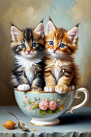 Main C**n Kittens In A Tea Cup