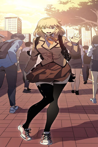 Cheerful Schoolgirl in ..