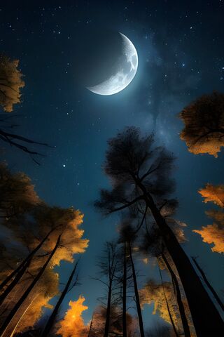 Moon Nnight Sky Nnature Nbeautiful
