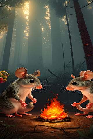 Whimsical Campfire Tales in the Enchanted Woods' 🌲✨