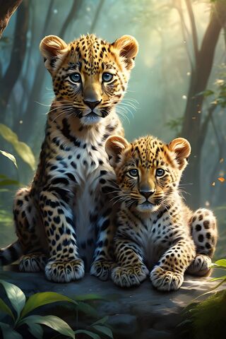 Adorable Leopard Cubs i..
