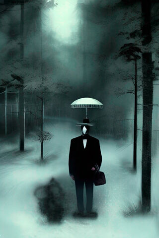 Mysterious Figure in the Fog 🌫️🕵️‍♂️