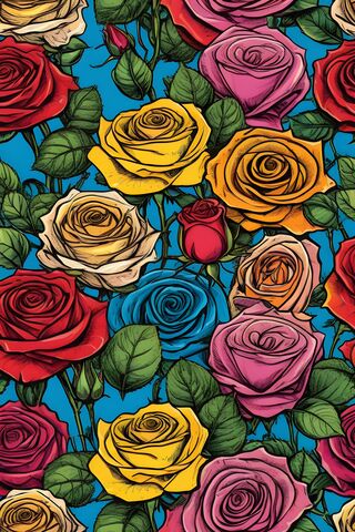 Vibrant Floral Fantasy 🌹✨