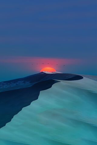 Serene Sunset Over Dune..