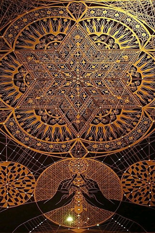Intricate Golden Mandal..