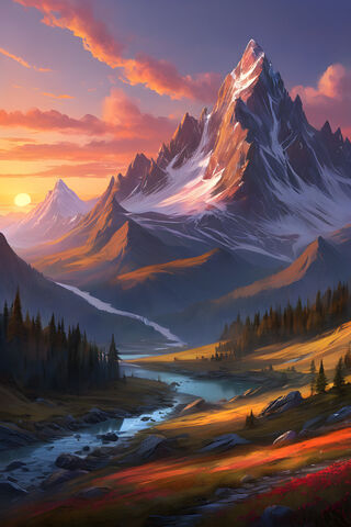 Majestic Mountain Sunset 🌄