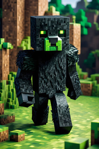 Minecraft Creeper Black