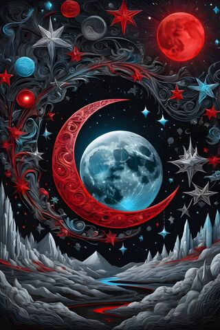 Moon and Stars