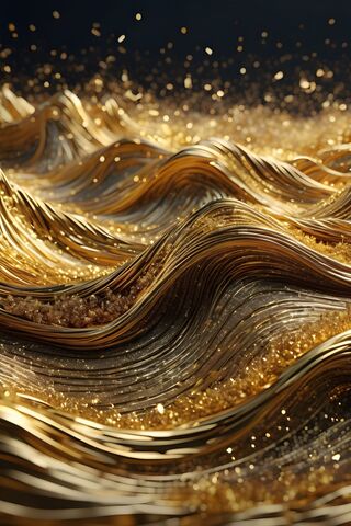 My Imagination Made A Wavy Gold Design