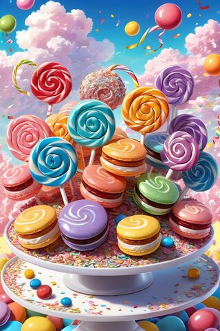 Macaroons and Lollipops Swirls