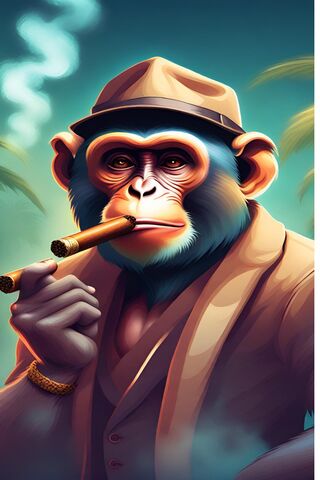 Cool Monkey in Style 🐒..