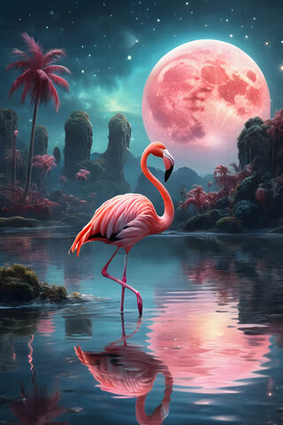 Moon Ans Flamingo