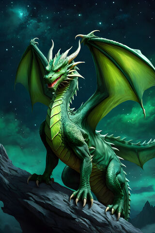 Majestic Green Dragon