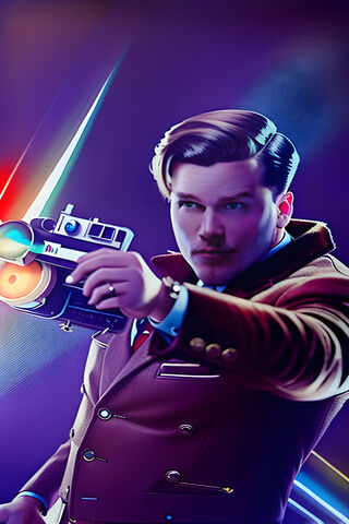 Retro Hero with a Futur..