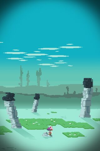 Mystical Ruins in a Pixelated World 🌌