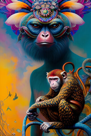 Mystical Monkey Majesty 🐒✨
