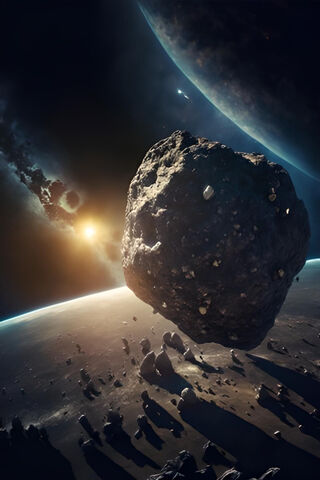 Cosmic Encounter: The Asteroid's Journey 🌌✨