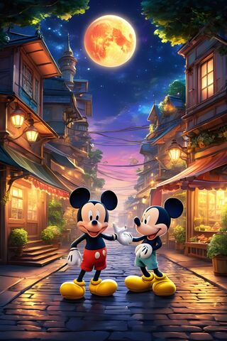 Mickey and Pluto