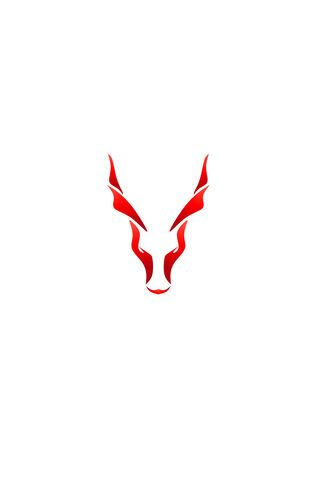 Bold Red Antelope Logo 🦌🔥
