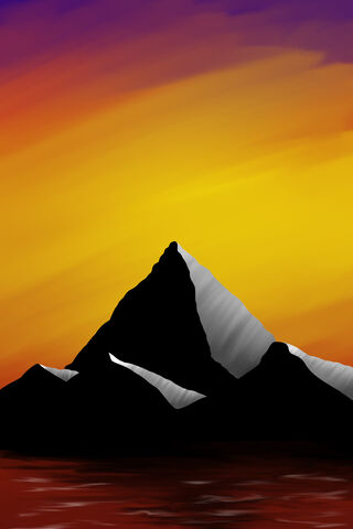 Majestic Mountain at Sunset 🌄
