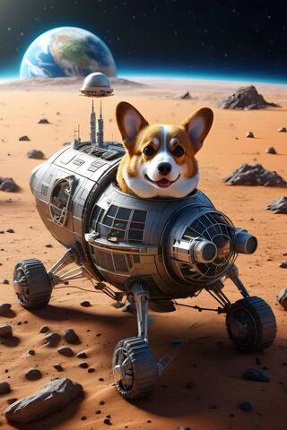 Marooned Corgi