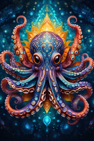 Mandala Octopus Celestial