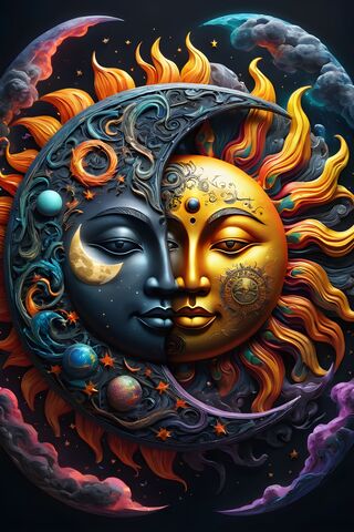 Moon & Sun Painting
