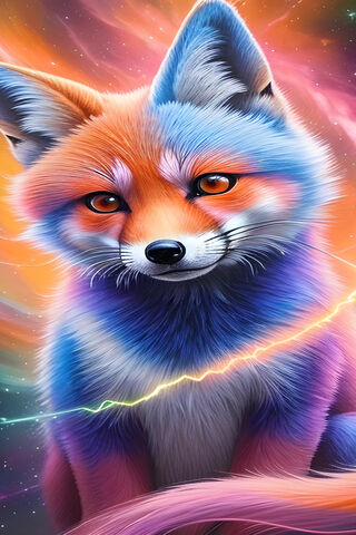 Cosmic Colorful Fox 🌌🦊